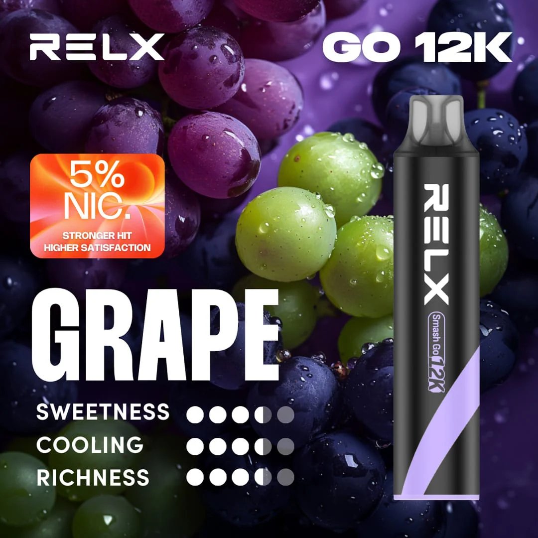 RELX Smash Go 12K 12000口拋棄式 15ml 澎湃油量 高濃度5%丁鹽滿足感 極速Type-C快充 400mAh巔峰續航拋棄式 全台現貨秒發 - 图片 2