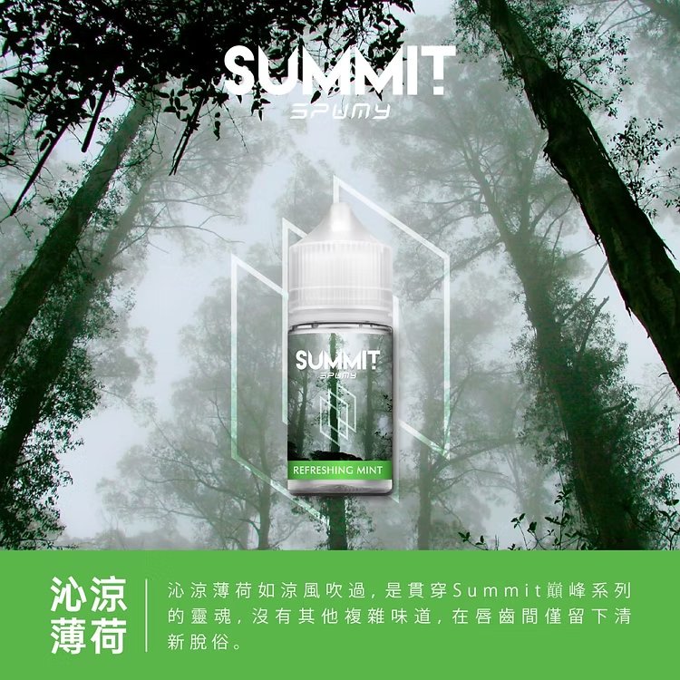 SPUMY Summit 進口煙油 細膩薄荷層次感 舒爽擊喉不嗆口 挑戰零下擊喉震撼 大師級醒腦配方 全天候精神煥發首選 台灣現貨秒發 - 图片 2