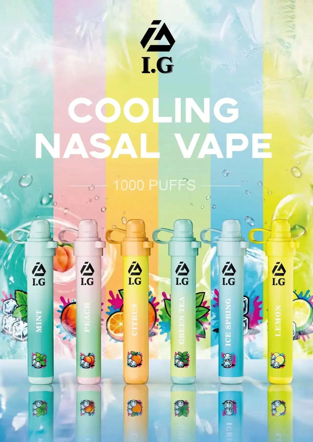 I.G 夏威夷 1000口 鼻通 鼻吸薄荷棒 6款清新香氣可選 天然薄荷成分 緩解鼻塞提神醒腦 全台現貨秒發 - 图片 2