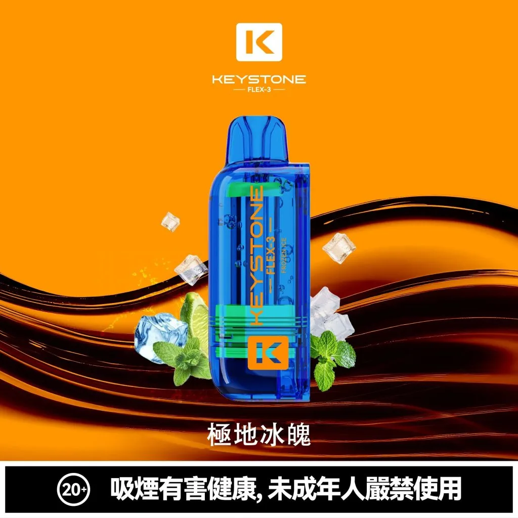 【買一盒煙彈送主機】KEYSTONE FLEX-3 鑰石 25000口 拋棄式 15ml 透明可視油艙 22W/28W/40W三段功率調節 極速Type-C快充 1100mAh巔峰續航拋棄式 全台現貨秒發 - 图片 8