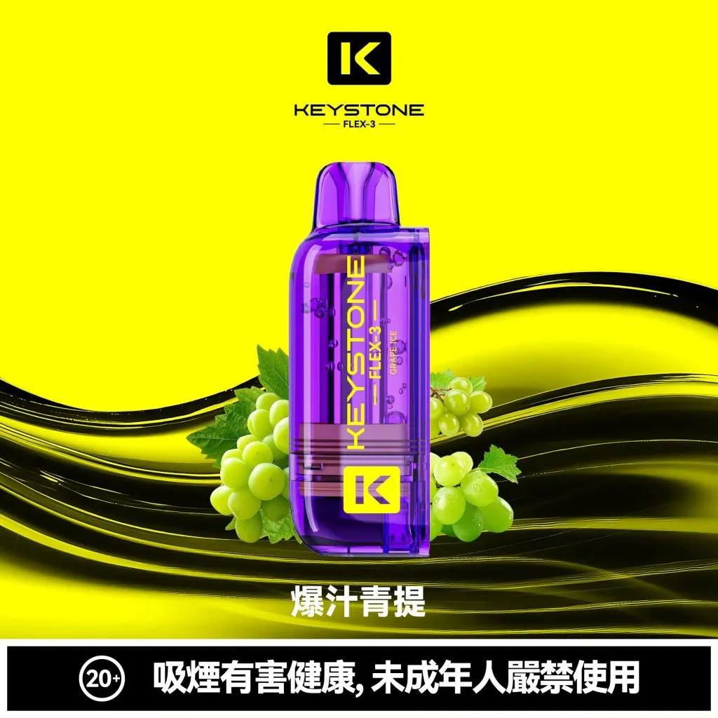 【買一盒煙彈送主機】KEYSTONE FLEX-3 鑰石 25000口 拋棄式 15ml 透明可視油艙 22W/28W/40W三段功率調節 極速Type-C快充 1100mAh巔峰續航拋棄式 全台現貨秒發 - 图片 14