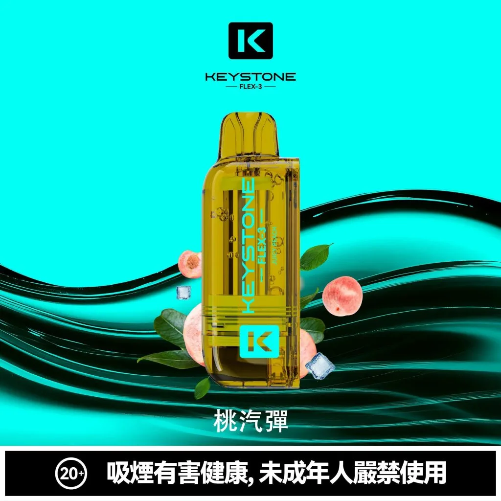 【買一盒煙彈送主機】KEYSTONE FLEX-3 鑰石 25000口 拋棄式 15ml 透明可視油艙 22W/28W/40W三段功率調節 極速Type-C快充 1100mAh巔峰續航拋棄式 全台現貨秒發 - 图片 11