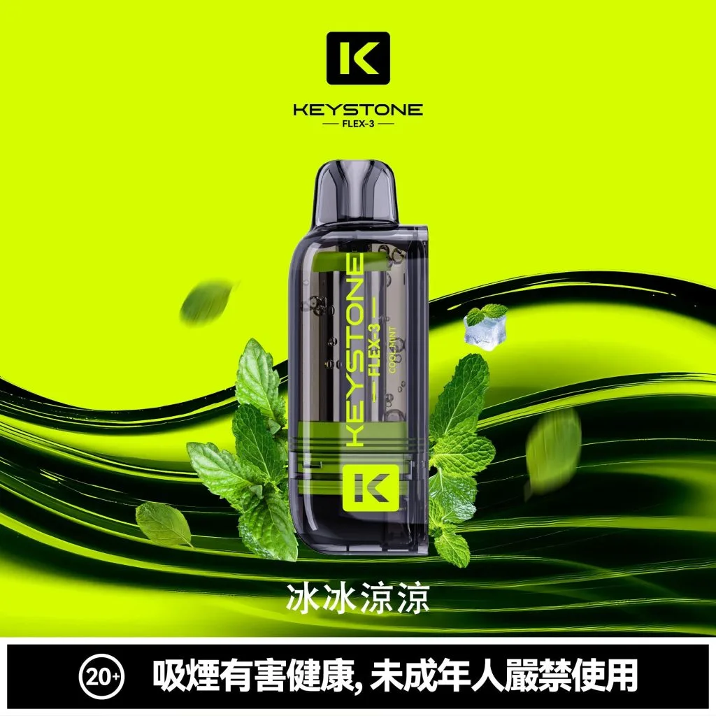 【買一盒煙彈送主機】KEYSTONE FLEX-3 鑰石 25000口 拋棄式 15ml 透明可視油艙 22W/28W/40W三段功率調節 極速Type-C快充 1100mAh巔峰續航拋棄式 全台現貨秒發 - 图片 16