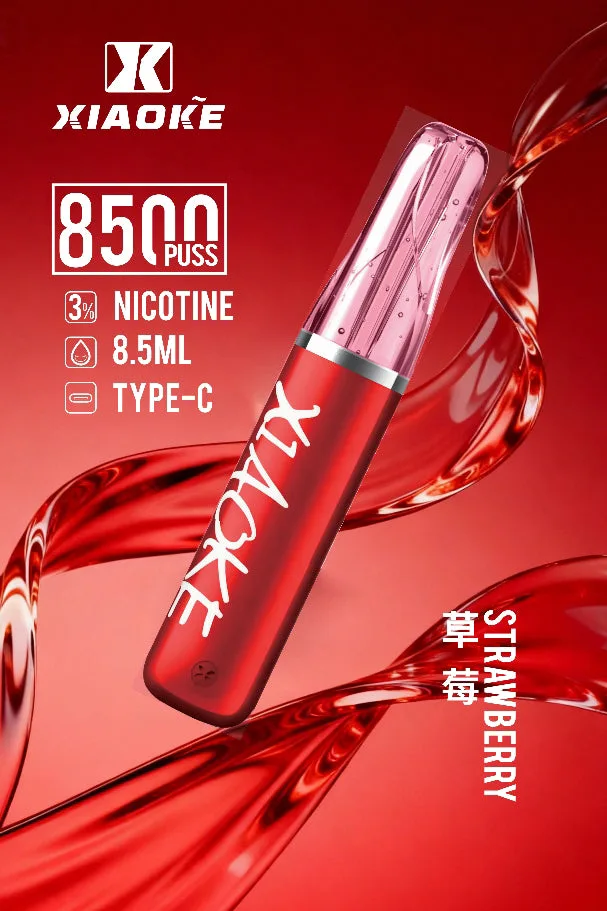 XIAOKE 梟客 8500口 拋棄式 8.5ml 澎湃油量 3%高濃度丁鹽滿足感 極速Type-C快充 巔峰續航拋棄式 全台現貨秒發 - 图片 3