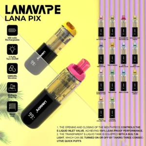 Alternative view of LANA PIX 閃光彈 20000口 拋棄式 15ml 澎湃油量 3%尼古丁鹽黃金配比 極速Type-C快充 850mAh巔峰續航拋棄式 全台現貨秒發